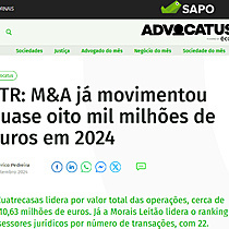 TTR: M&A j movimentou quase oito mil milhes de euros em 2024